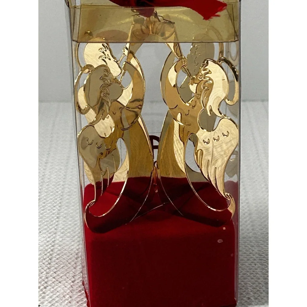 Vintage Gloria Duchin Gold Christmas Ornament 3-Dimensional‎ Angels Tree